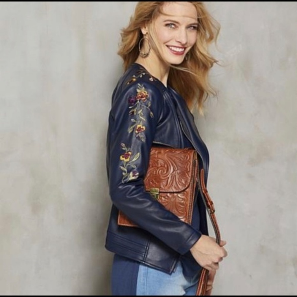 HSN G by Giuliana Ultra Luxe Embroidered Moto Jack